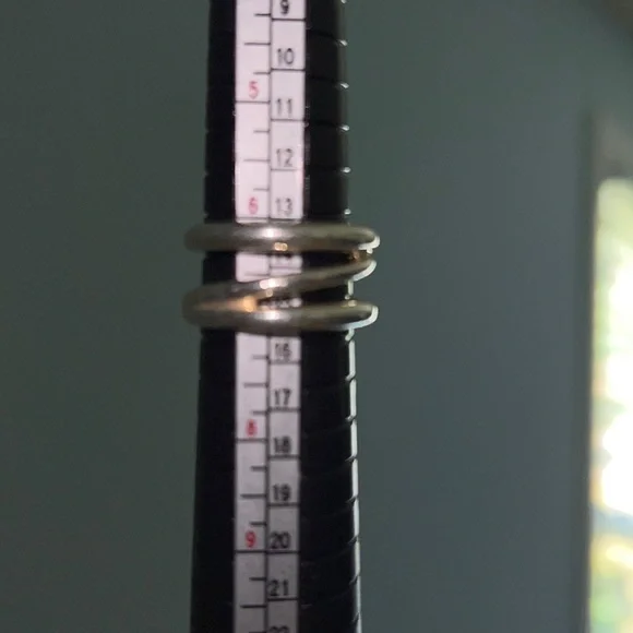 Tiffany & Co. Sterling Diagonal Ring, size 6 1/2